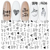 Bin Fashion F Series 2d Nail Sticker Adhesive Nail Polish Sticker