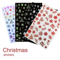 Luminous Adhesive Big Sheet Christmas Nail Sticker Nail Sticker