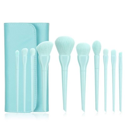 10pcs Blue Makeup Brushes Set With Case Private Label Custom Logo Brochas De Maquillaje Profesional Pincel De Maquiagem